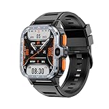 Zephyrion 4G Smartwatch-Telefon mit GPS, 2 GB + 16 GB / 4 GB + 64 GB, 5,1 cm (2,03 Zoll), quadratischer Bildschirm, Herren-Smartwatch, Dual-Kamera, Android 8.1, WiFi-Karten, Video-Chat, IP67,