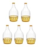MIKONI 5L Weinflasche Weinballon aus Kunstoff GÄRBALLON Flasche Ballonflasche Gallone Wasserflasche Likörflaschen Saftflasche D12 (5)
