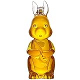 Whiskey-Dekanter kreativer Kaninchenförmiger Dekanter, wiederverwendbare Tierschnapskaraffe, tragbare Glaskaraffe, moderne Wohnzimmerornamente, 1000 ml (Farbe: klar, Größe: 1000 ml)