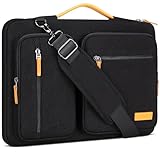 DOMISO 17,3 zoll Laptop Tasche Herren Laptoptasche Business Laptop-taschen Laptophülle Notebooktasche Damen für 17 zoll HP Lenovo Asus Acer Wasserdicht Notebook Schutzhülle,Schwarz