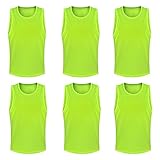 FIBOGOUP Fußball Trainingsweste,Fussball Leibchen Kinder Erwachsene,Fussballtraining Zubehör,Westen fürs Teamtraining (6 Stück, Größe L 150-185cm)