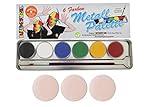 Eulenspiegel 206003 - Profi-Aqua Schminke, 6 Farben, Metall-Palette