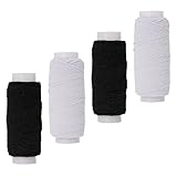 4 Bände Elastisches Nähgarn,elastischer Faden zum Nähen,Kann zur Kostümherstellung,Elastizität Sewing Thread,verwendet Werden, auch für Perlenarmbänder, Halsketten und Schmuckhandwerk geeignet.