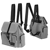 SALALIS Damen-Rucksack, Reißverschluss-Rucksack Mini-Rucksack für Damen Anti-Diebstahl-Nylon-Rucksäcke für Einkaufsreisen für Schulwohnung(Hellgrau)