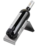 HERCHR Weinflaschenhalter, Flaschenhalter Edelstahl, Weinhalter Metall, Flaschenhalter Aus Edelstahl Für Den Tisch, Weinregal Wein Geschenk Für Weinliebhaber 22.5 X 10 cm