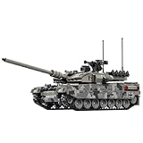 Panzer Bausteine Bauset, 1009 Teile Militär Leopard 2A7 Panzer Modell, Klemmbausteine Hauptkampfpanzer Modellbausatz Konstruktion Bauset für Kinder Erwachsene