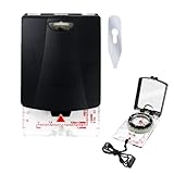 Spiegelkompass Outdoor - Leuchtender Wanderkompass Wasserdicht | Marschkompass Mit Spiegel ABS Gehäuse | Für Camping Trekking Jagd Survival Abenteuer, Praktisch Robust Tragbar