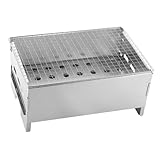 SUPVOX Tragbarer Camping Holzkohlegrill Tischgrill Bbq Outdoor Grillrost Einfach zu Reinigen Langlebig Vielseitig für Picknick Garten und Freizeit