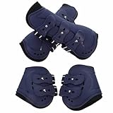 POPETPOP 4 Stück Pferdebeingamaschen Pferdebeinschützer Pferdefußabdeckung Pferdetrailgamaschen Reitstiefel Pferdestiefel Pferdeorthese Pferdetransportgamaschen