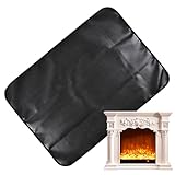 Zuasdvnk Feuerschalen-Matten für unter der Feuerstelle, doppelseitig, widerstandsfähig, Grilldeck-Matte – wasserdicht, faltbar, Grill-Bodenunterlage für Picknick, Outdoor, Esszimmer, Balkon, Camping