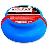 ALCLEAR 5713050M Auto Profi Handpolierschwamm 130x50 mm mit umlaufender Griffleiste für Wachse, Auto Polituren, Kfz Lackreiniger, Politur Set, statt Poliermaschine, Farbe blau