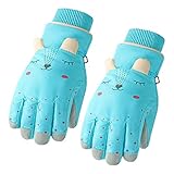 Dawutocap Kinder Kinder Fäustlinge wasserdichte Handschuhe Für Skijungen Mädchen Schnee Thermal Isoliert Fäustlinge Gefüttertes Fleece Für Outdoor Sport Snowboarde Handschuhe Männer Männer