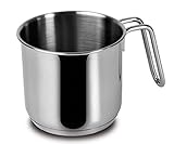 Lagostina Milchtopf Every Edelstahl 18 10 cm 12 Vorbereitung Tischdekoration, Silber/schwarz, 12 cm