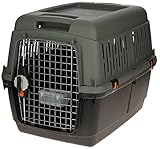 Kerbl Transportbox Eco (L x B x H 70 x 50 x 51,5 cm, mit Wassernapf und Tragegriff, hochwertige Metalltüre) 80562