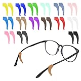 Dimeho 15 Paar Mehrfarbig Antirutsch Brillenbügel Ohrbügel, Silikon Brillenhalter Bequemer Sport-Brillenbandhalter, Hülsenhalter, elastischer Brillenhalter aus Silikon mit Box Zubehör für Brillen