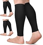 BLONGW 3 Paar Waden Kompression Damen Herren Wadenbandage Kompressionsstrümpfe ohne Füße Stützstrümpfe Sport Kompressionssocken Thrombosestrümpfe