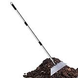 Multifunktionale Gartenschaufel mit Stiel - Gartengeräte Unkraut Entferner Gerät, Reinigungsschaufel, Flache Schaufel, Unkrautentferner aus Edelstahl, für Jäten, Reinigen, Pflanzen, Düngen, Enteisen