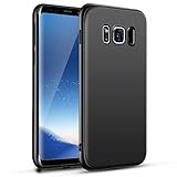 Posdou Hülle für Samsung Galaxy S8 Handyhülle, Ultradünne Weich TPU Silikon Telefonhülle Kompatible mit Samsung S8, Stoßfest Anti-Scratch Gummi Matt Case Cover Galaxy S8 Schutzhülle, Schwarz