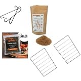 Jaeger Räuchereiprodukte | Räucher-Set Petri Heil – Starterpaket zum Räuchern von Fisch & Fleisch – inkl. Räucherlauge, Räuchermehl, Fischhaken & Edelstahl-Roste – Made in Germany