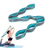 ZDNT Yoga Stretch Gurt Yogagurt mit 9 Schlaufen Dehnungsband Multifunktionaler Fitnessbänder Yoga Stretching Band Hochelastischer Gymnastikband für Trainingsband Fitnessband,Tanztraining,Gymnastik