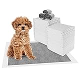 Kohlenstoff Puppy Pads mit 100, Trainingsunterlagen für Welpen Zur Geruchskontrolle, Auslaufsichere Welpen Unterlage mit Schnell Trocknender für Hunde für Toilette - 45 x 33 cm