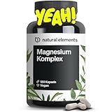 Magnesium Komplex - Premium: Aus 5 hochwertigen Verbindungen - 400mg elementares Magnesium pro Tagesdosis - Laborgeprüft, vegan, hochdosiert