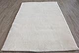 Original Berber Teppich 1 wollweiss 15/15 S (ca. 45.000 Florfäden/m2), handgeknüpft in Marokko, Material: 100% Schurwolle (60 x 90 cm)