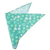COLLBATH Haustier-Lätzchen Kragen Kostüm Welpe Hunde-Outfit abreißbares Hundehalsband Auto Dog Bandana schal grün St. Patricks Day Bandana für Hunde Dreieckstuch für Hunde Polyester Green