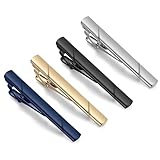 4 Stück Krawattennadel,Krawattenklammer,Krawattennadeln Für Herren,Klassische Krawattenklammern,Sicherer Halt Für Krawatten & Tücher,Stilvolles Geschenk Für Vater, Ehemann & Kollegen