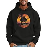 Generisch Schwarzer Hoodie Kapuzenpullover Herrenmode Hoodies & Sweatshirts Kokosnuss-Print Fleece Sweatshirts Streetwear Langarm Pullover Hoodie (AB-Black, XXXXL)