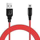 OcioDual 3DS Ladekabel, USB Ladegerät Kabel 3DS XL, 1,2m, Kompatibel mit DSi, DSi New 2DS XL Konsolen, 2DS USB Ladekabel, USB-Netzadapter, Netzteil Adapter Power Charger, Rot