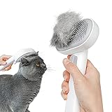 aumuca Katzenbürste mit Auslöseknopf, Katzenbürste Langhaar und Kurzhaar, Hautverträglich Katzenhaarbürste, Fellbürste für Katze Hund Pferd zum Entfernen von Losem Fell und Massage