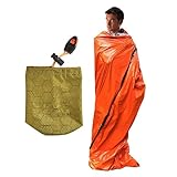 Biwaksack wasserdicht – tragbare stasche, langlebige Wasserabweisende Thermodecke, ultraleichtes kompaktes Design | Notfallschlafsack für Camping, Wandern, Reisen und Outdoor-Vorbereitungsset