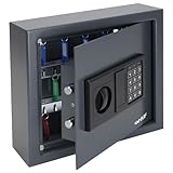 HMF 2030-11 Schlüsseltresor mit Elektronikschloss | 30 Haken | 30 x 28 x 10 cm | Anthrazit