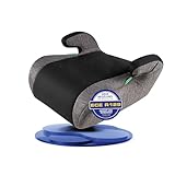WALSER Kinder Sitzerhöhung Auto Raffi, Kindersitz Auto 125-150 cm, Kindersitzerhöhung Auto neueste Norm 2024 ECE R 129, Sitzerhöhung Auto Kinder, Kindersitz schmal, Sitzerhöhung Kinder schwarz/grau