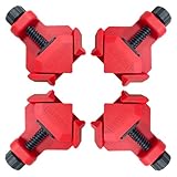 Magicbox 4 Stück Profi Winkelspanner 90 Grad, Verstellbare Eckspanner aus GFK mit 250N Haltekraft, Präzisions Winkelklemme für Winkelsaubere Verleimungen & Holzarbeiten, Inkl. Antirutsch Schutz