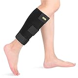 Wadenbandage muskelfaserriss, Kompressions Waden Bandage Waden Kompression ohne fuß Neopren Unterschenkelbandage Verstellbar zur Linderung Fester Waden, Muskelschmerzen(Blau) (Schwarz 1)