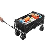 Bollerwagen faltbar Handwagen 150KG Belastbar Transportwagen tragbar Strandwagen Gartenwagen für Camping Garten Einkauf
