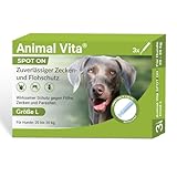 Animal Vita® Spot On Zeckenschutz für Hunde [zuverlässiger Zeckenschutz] Zeckenmittel für Hunde -Zeckenschutz Hund - Spot On für große Hunde (20 bis 30kg)