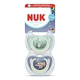 NUK Star Night & Day Baby Schnuller | 0-6 Monate | im Dunkeln leuchtend | BPA-freies Silikon | Koala blau | 2 Stück