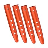 JUMPLAWN 4Stücke Aluminiumlegierung Zeltpflöcke für Camping Robuste Förmige Erdungsnägel für Sand und Schneeboden für Outdoor Aktivitäten