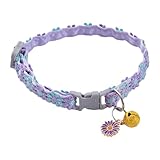 Xistuoz Katzenhalsband mit Glöckchen – Katzenhalsband mit Schnellverschluss, für kleine und mittelgroße Haustiere, modisches Accessoire für Sicherheit, Alltag, Reisen, Abenteuer