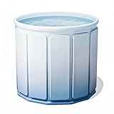 Wellzenith® Faltbare Badewanne 70×65 cm für Erwachsene – Tragbare tiefe Badewanne für Warm- und Kaltwasser mit Ablaufschlauch und Sitzkissen, Platzsparende Faltbadewanne für kleines Bad