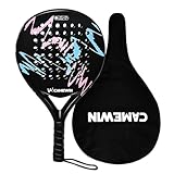 Padel Tennis Schläger Carbon-Glasfaser-Komposit/Eva - Maximale Power & Kontrolle - 360g Leicht & Langlebiger - Unisex für Männer & Frauen - Padel Racket Set Inkl. Schlägertasche