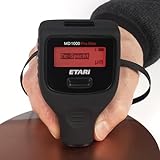 ETARI® MD 1000 Pro Max (Ferr & Non-Ferr), Profi Lack Schichtdickenmessgerät zur Lackdickenmessung am Auto bis zu 6000 μm, +3-farbige Displaybeleuchtung,+2 Displays (LCD und OLED) + kostenfreie App
