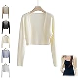 Generisch Meetitsneeds Cardigan, Meetitsneeds Sun Knit Cardigan, KCRPM Sun Knit Cardigans, Breathable & Lightweight (Apricot,S)