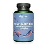Glucosamin Chondroitin hochdosiert & Vegan | 1000 mg Glucosamin | Mit MSM | Laborgeprüft & Vegan | Ohne Zusatzstoffe | Deutsche Produktion von Vegavero®