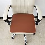 Mootm Leder-Stuhlkissen ， Pad Office Computer Chair Boss Chair Pad Rutschfestes Wasserdichtes Esszimmerstuhlkissen Autosofa Ledersitzkissen (Color : E, Size : 45 * 45cm)