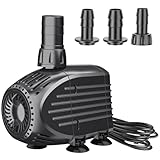 Billing Ultra Leise Springbrunnenpumpe 35W 1500 L/H Teichpumpe mit Filter, Aquariumpumpe Wasserpumpe Brunnenpumpe Tauchpumpe für Fontänen und Wasserspiel Brunnen Haushaltspumpe