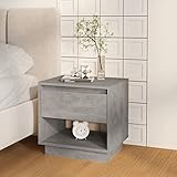 APCSA Nachttische, Nachttische, Nachtschrank, Betongrau, 45 x 34 x 44 cm, Spanplatte